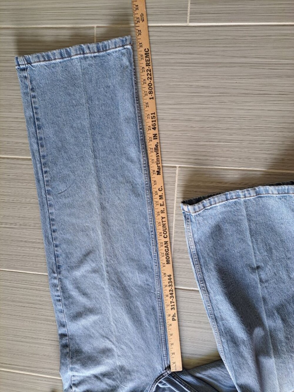 New Size 6 Wide Leg Free Assembly Womens High-Rise Light Wash Denim Jeans Tags - Picture 8 of 13